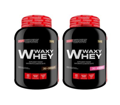 Kit 2x Waxy Whey 2kg – Bodybuilders Chocolate e Morango