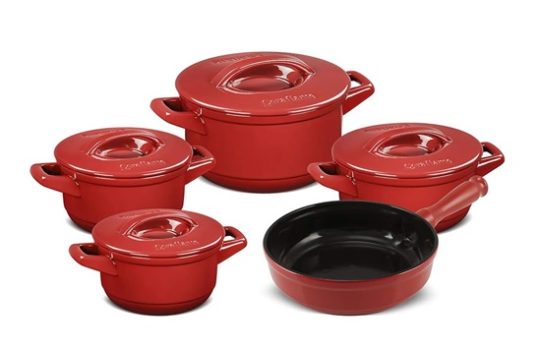 Ceraflame Conjunto Panelas de Cerâmica Duo+ Smart 5 peças Pomodoro