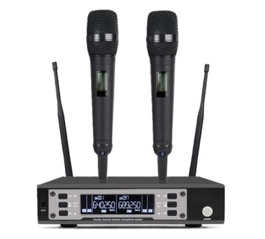 SOMLIMI original EW135G4 Sem Fio Microfone Profissional para Cantares Performances dePalco Karaoke Conferenciada lgreja Palestra (135-Preto)