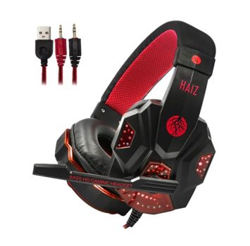 Haiz Fone de Ouvido Headset Gamer Deneb Headphone Vermelho HZ-1802