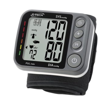 G-Tech Aparelho de Pressão Digital Automático Pulso com Sensor 3D GP450SP, Preta/Cinza