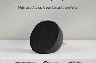 Echo Pop | Smart speaker compacto com som envolvente e Alexa | Cor Preta
