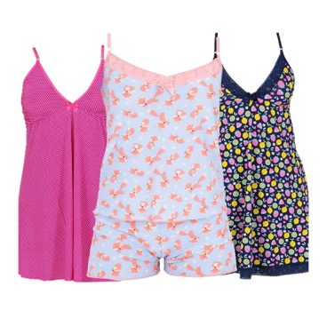 Kit com 3 Baby Dolls Diversos Liganete