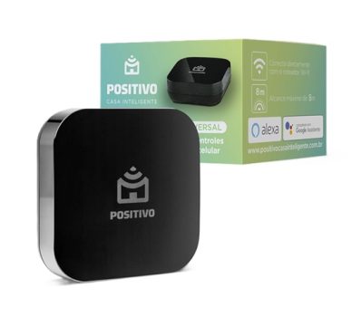 Smart Controle Universal Wi-Fi Positivo Casa Inteligente, All-in-One, Controle Pelo Celular ou Comando de Voz, Infravermelho, Rede 2.4 GHz, Bivolt – Compatível com Alexa