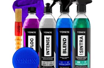 Kit Limpeza Automotiva Shampoo V-Floc Revitalizador Intense Limpador Sintra Fast Cera Liquida Blend Spray Vonixx