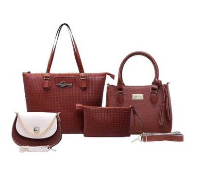 Kit 4 Bolsas Feminina Monograma Willibags Lindas