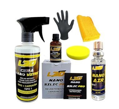 Cera Cristalizadora Automotiva + Vitrificador Automotivo L3D
