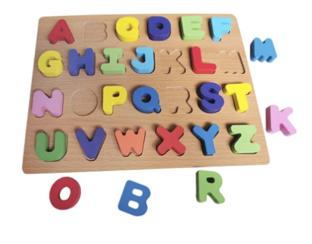 Alfabeto Didático Aprenda Brincando Madeira DM Toys