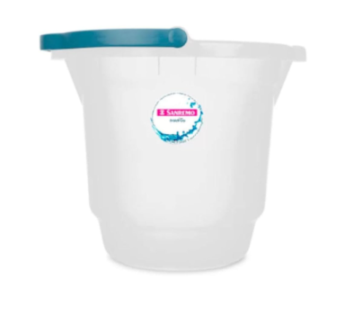 Balde Plástico de 12 Litros, Linha Hydrus, Sanremo, Transparente