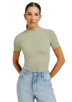 Blusa Feminina Gola Alta Em Ribana – Hering