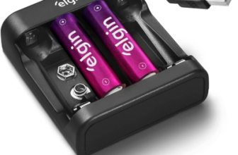 Carregador de Pilhas e Baterias USB com 2 Pilhas AA 1500mAh recarregáveis