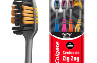 Colgate ZigZag Carvão – Escova Dental, 4 unidades
