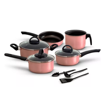 Conjunto De Panelas Antiaderente 8 Peças Teflon Várias Cores