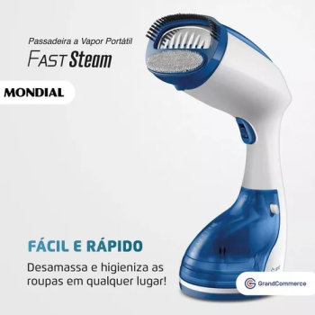 Passadeira A Vapor Portátil Vp-09 Fast Steam Branco Mondial 110V