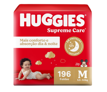 Huggies Fralda Supreme Care M 196 Un