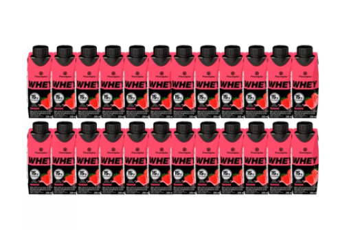 Kit 24 Bebida UHT Proteica Piracanjuba Whey – 15g Morango com Restrição de Lactose 250ml