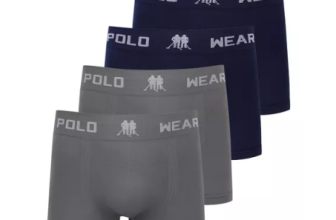 Kit 4 Cuecas Masculinas Microfibra Boxer Polo Wear Sortido