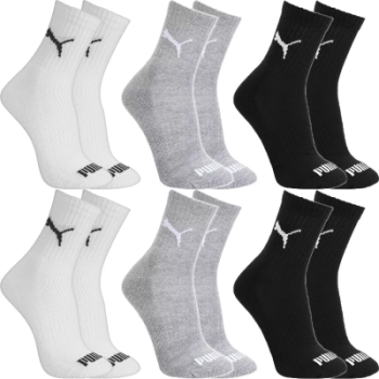 Kit 6 Pares Meias Puma Cano Médio Masculino Adulto