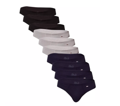 Kit Com 10 Cuecas Slip Algodão Zorba