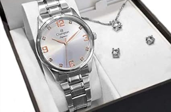 Kit Relógio Champion Feminino Prata