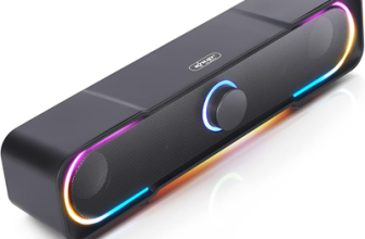 Knup Caixa De Som Gamer Pc Tv Notebook Com Led Rgb P2 Usb Potente, preto, KP-RO803