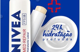 NIVEA Protetor Labial Med Repair FPS15 4,8g – Hidrata e regenera os lábios ressecados e machucados, com Vitamina E e óleos naturais, proporciona reparação intensiva e alívio imediato