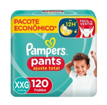 Pack Pampers Ajuste Total Fralda XXG 120 unidades