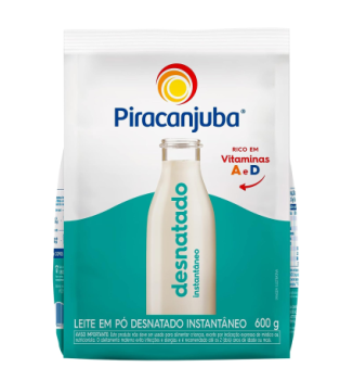 Piracanjuba Leite Pó Desnatado Instântaneo Pouch 600G