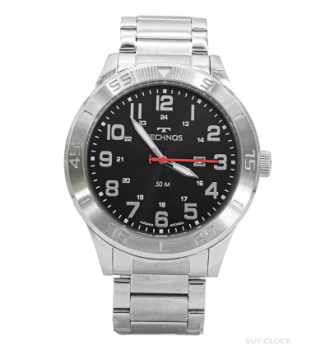 Relógio Technos Masculino Militar Prata