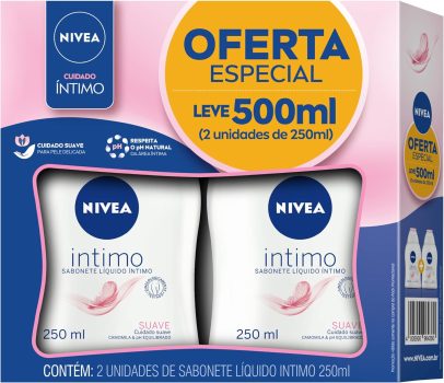 Sabonete Íntimo Nivea Duopack Suave 250Ml, Nivea