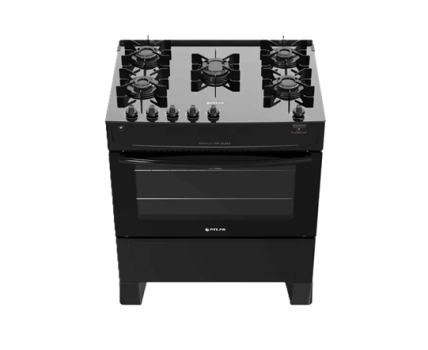 Fogão 5 Bocas Mesa de Vidro Atlas Preto – Acendimento Automático Mônaco Top Glass
