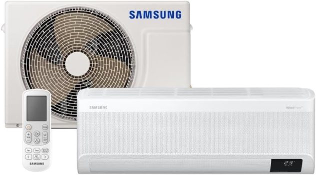 Ar-condicionado Split Inverter Samsung WindFree Sem Vento 9.000 BTUs Quente e Frio AR09ASHABWKNAZ Branco 220V