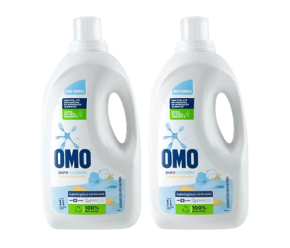 Kit Sabão Líquido Omo Puro Cuidado – 3L Cada 2 Unidades