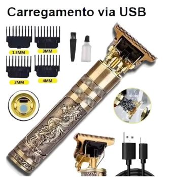 Máquina De Cortar Cabelo Barba Dragão Buda Profissional Aparador – amilly