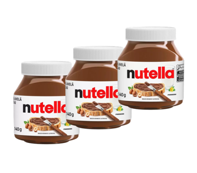 Kit Creme de Avelã com Cacau Nutella Ferrero – 140g 3 Unidades