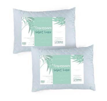 Kit 2 Travesseiros TRP Imports Select Luxo Fibras Importada E Antialérgica