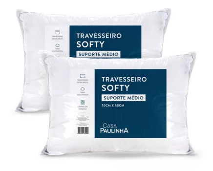 2 Travesseiros Inteligente Fibras Importada E Antialérgica
