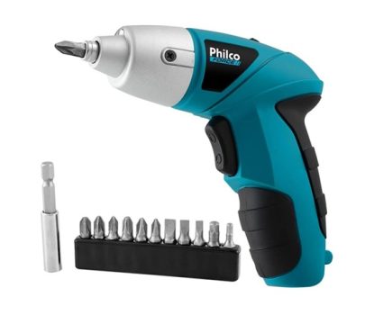 Parafusadeira Philco PPF01 W 4.8V Preto/Azul