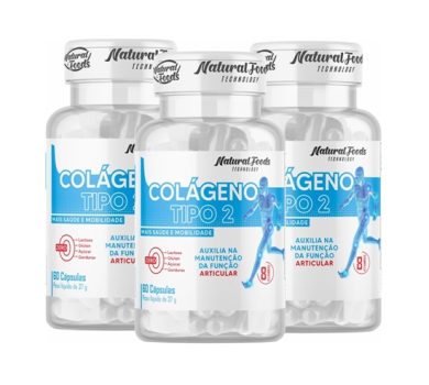 Kit 3x Colageno Tipo 2 Uc 2 + Vitaminas Joelho E Articulação 60 Caps