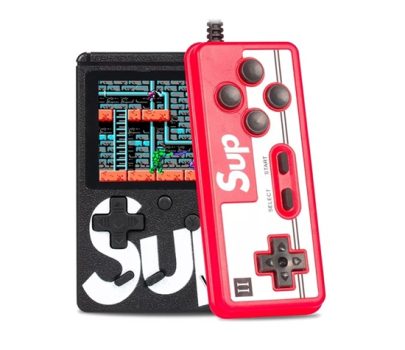 Vídeo Game Mini Portátil Sup 400 Jogos Retro Clássico Ligue Tv + Controle (Preto)