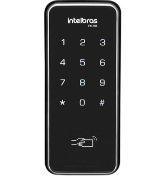 Fechadura Digital de Sobrepor Touch Screen FR 201 Preto Intelbras