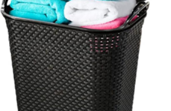 Cesto Rattan Tampa Basculada Com Alça 50 Litros Arqplast