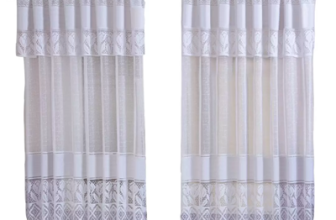 Cortina Cozinha Rendada 1,20m x 2,00m Lisa – ARTE & CAZZA