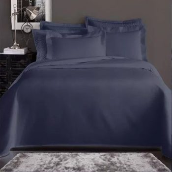 Jogo Lençol Casal Percal 400 Fios 6 Peças Extra Macio Cor Grafite Yank Desenho Do Tecido Liso