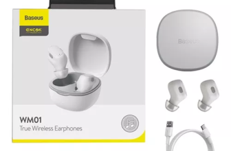 Fone De Ouvido Sem Fio Tws Baseus Encok Wm01 Cor Branco