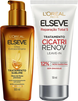 ELSEVE Kit Óleo Extraordinário L’Oréal Paris + Leave-In De Tratamento Cicatri Renov L’Oréal Paris
