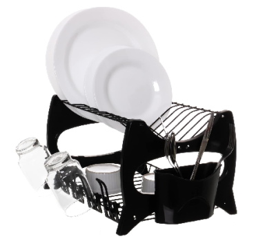 Escorredor de Louça Florença, Cor Preto, Linha Black, Metaltru