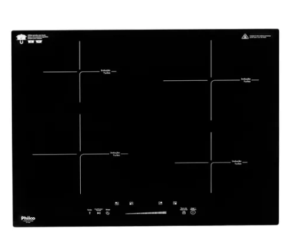 Fogão Cooktop De Indução Philco 4 Bocas Pct40p Preto 220v