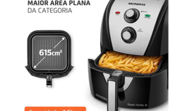 Fritadeira Elétrica sem Óleo/Air Fryer Mondial – Grand Family AFN-60-BI Preta 6L