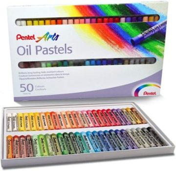 Giz Pastel Oleoso Pentel Arts 50 Cores